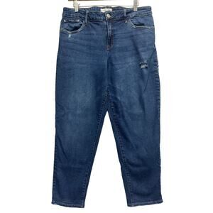 Knox Rose Women Cotton Spandex Jeans Distressed‎ Embroidered Size 12